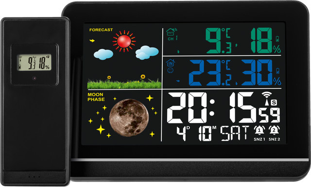 LIVARNO HOME Funkwetterstation in Schwarz - Bild 1