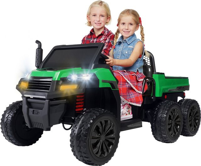 Actionbikes Motors UTV Kinder-Elektroauto A730 2-Sitzer mit EVA-Reifen Grün/Schwarz - Bild 1