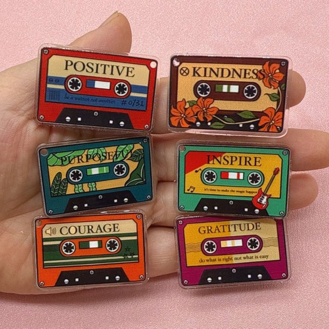 10 Stück Acryl Musikgitarre Anhänger für DIY Schmuck und Schlüsselanhänger in Multicolour - Bild 1