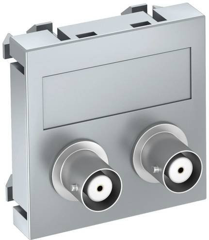 OBO Bettermann Abdeckung Multimediaträger aus Aluminium in Silber, B/H/T: 4,5 x 4,5 x 0,9 cm - Bild 1