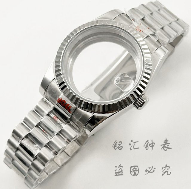 LIYAN Uhrengehäuse, Edelstahl, Silber, 36 mm/40 mm, Unisex - Bild 1