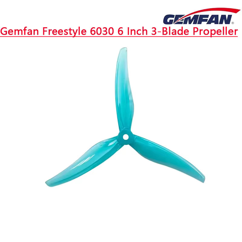 Gemfan Freestyle 6030 6 Zoll 3-Blatt-Propeller, Zubehör, Blau, Kunststoff - Bild 1