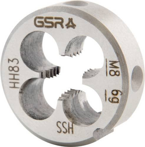 GSR Schneideisen M8 Rechtsgewinde DIN 223 aus HSS in Silber - Bild 1