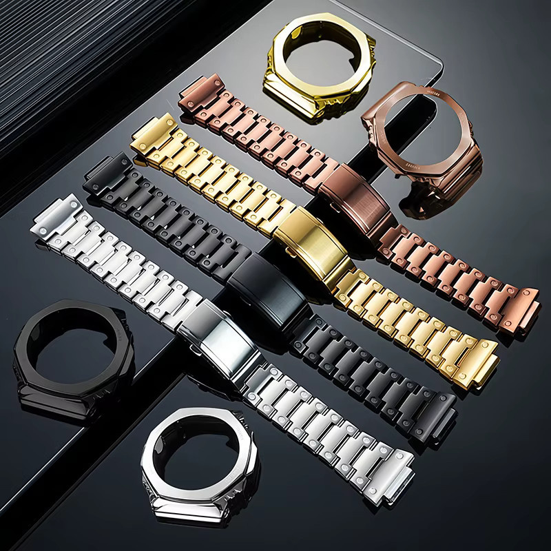 Casio Mod-Kit Edelstahlgehäuse & Metallarmband, Gunmetal, Unisex - Bild 2