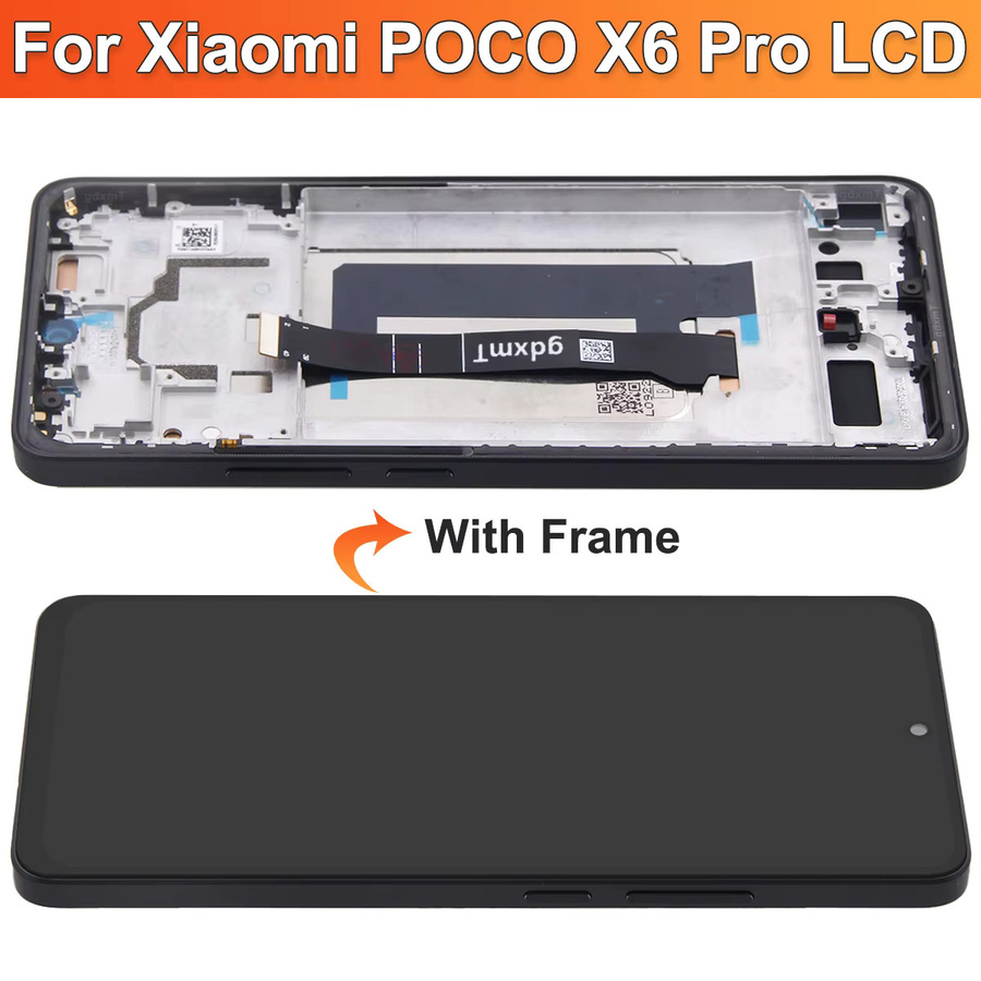Xiaomi Poco X6 Pro AMOLED Display mit Touchscreen Digitizer Montage Ersatz in Schwarz 6.67 Zoll - Bild 3
