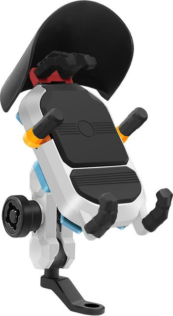 TOMTOP Motorrad-Handyhalterung wasserdicht mit Diebstahlschutz und 360 Grad Drehung, M10 Rückspiegel-Halterung, schwarz - Bild 1
