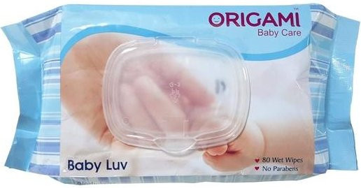 Origami Baby Luv Feuchttücher für Kinder, parabenfrei, 80 Stück, weiß - Bild 1
