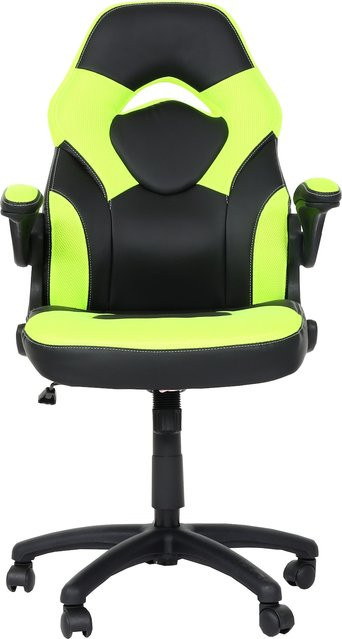 Ergonomischer MCW Gamingstuhl K13 Drehstuhl aus Kunstleder mit verstellbaren Armlehnen, Schwarz-Grün, B/T/H: 62 x 57 x 120 cm - Bild 1