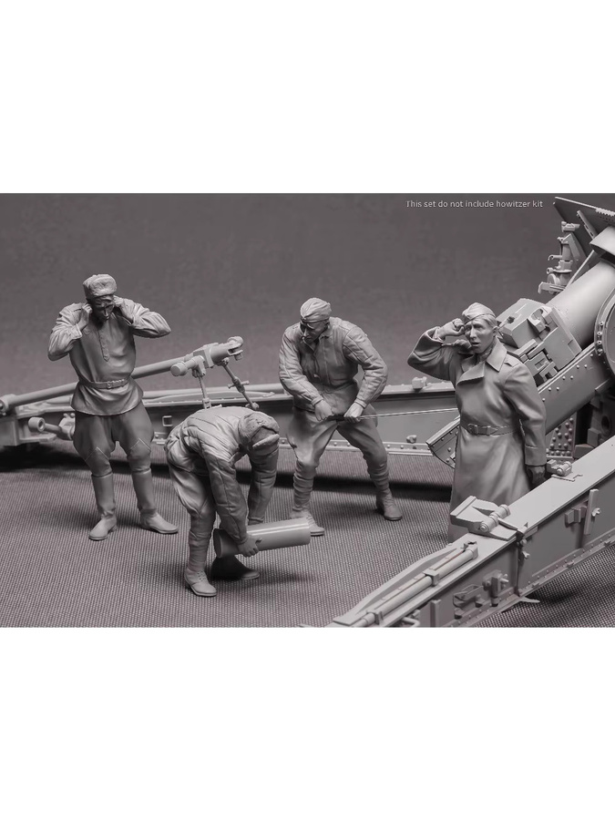 EVANOVM Artillery 4-Personen-Gruppe, Resin Model Character Kit, 1:35, unbemalter Bausatz - Bild 5