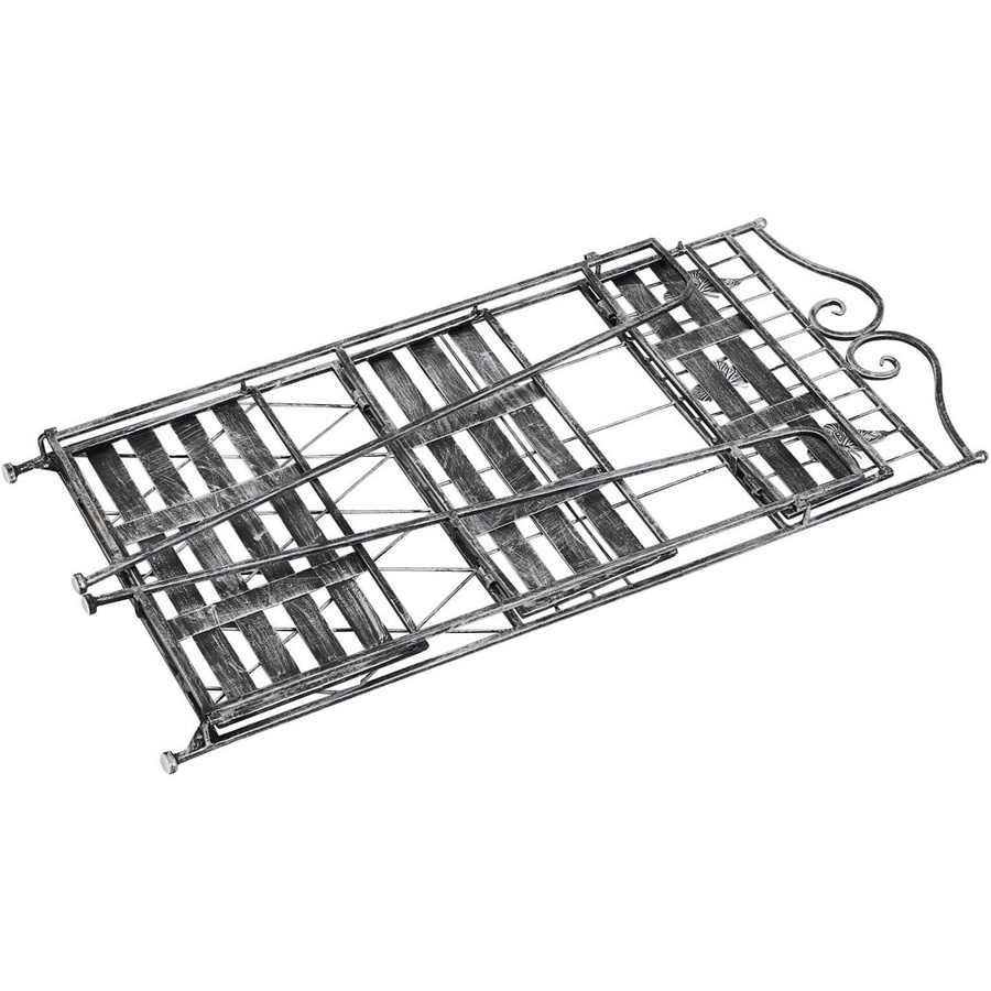 Outsunny Pflanzregal aus Metall in Silber mit romantischem Schmetterlings-Design für Garten, Balkon und Terrasse, B/T/H: 25 x 44 x 96 cm - Bild 2
