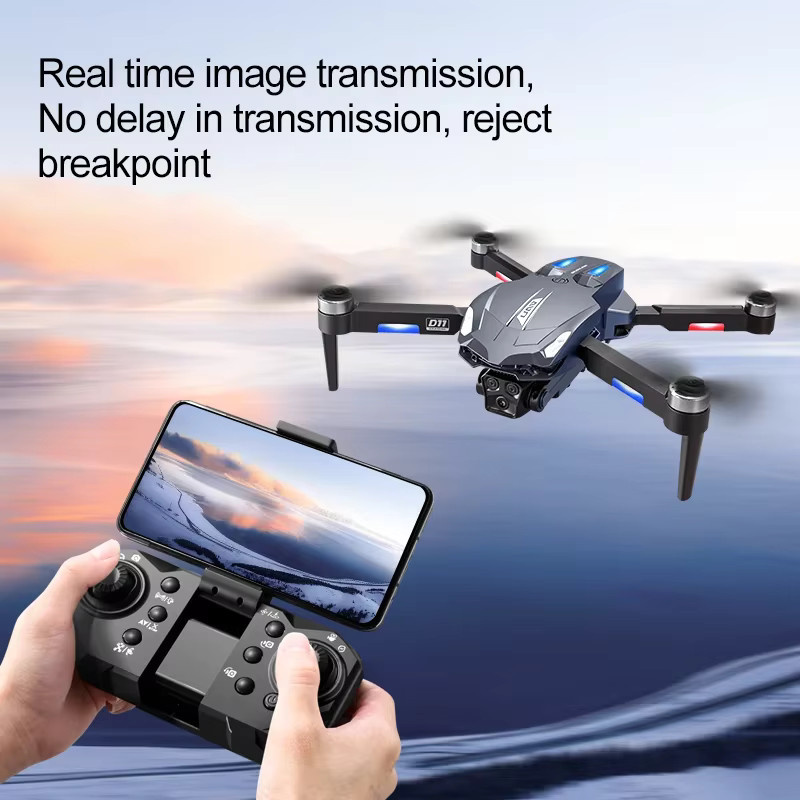 Lenovo D11 GPS-Drohne mit 8K Aerial HD Dual-Kamera, bürstenlosem Motor und omnidirektionaler Hindernisvermeidung in Schwarz oder Gelb - Bild 4