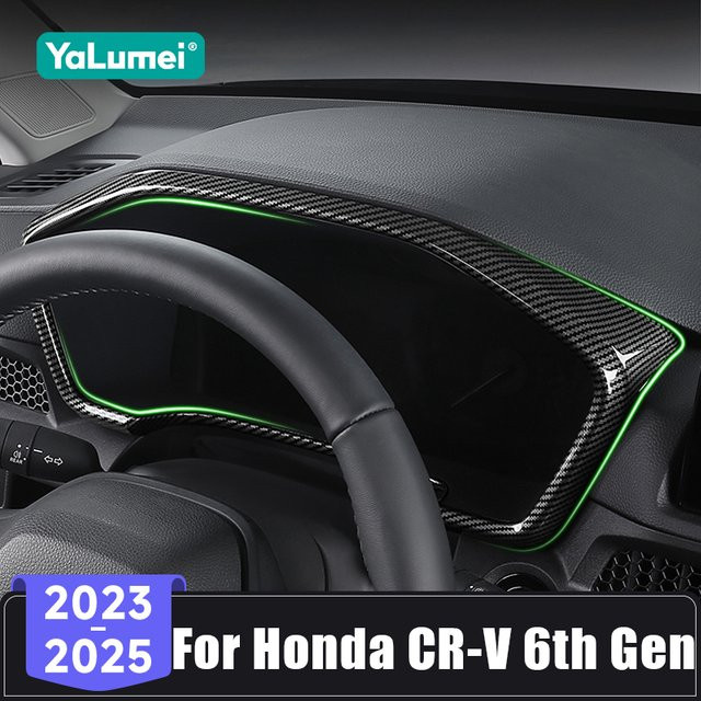 YaLumei Dashboard Display Meter Ring Dekoration Abdeckung für Honda CR-V 6. Generation 2023 2024 2025 in Schwarz - Bild 1