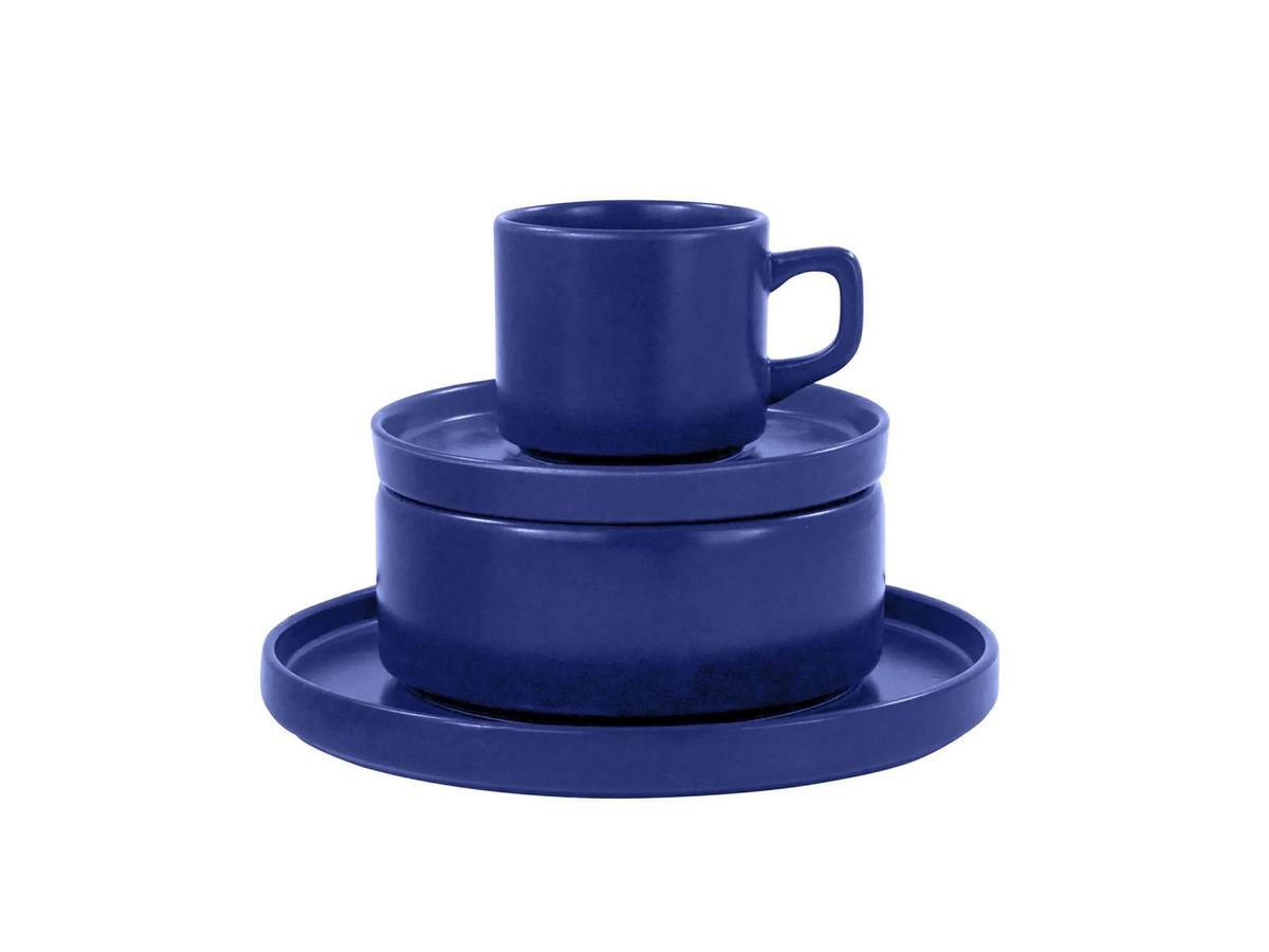 MÖVENPICK Skandinavisches Geschirrset aus Stoneware in Blau, 16-teilig, mikrowellen- und spülmaschinenfest - Bild 2