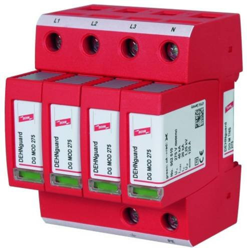 DEHN Überspannungsschutz-Ableiter Typ 2 Guard Modular 275 für Verteilerschrank, 40 kA, Rot - Bild 1