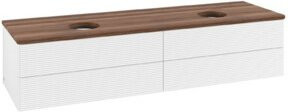V&B Waschtischunterschrank Antao mit Frontstruktur in Weiß, B: 160 cm, T: 50 cm - Bild 1