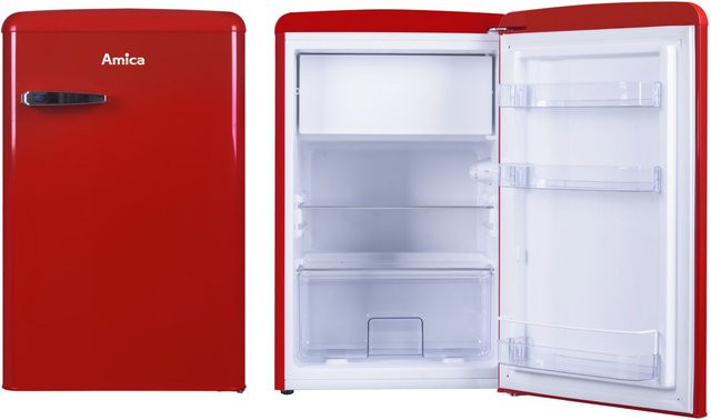 Amica Tischkühlschrank KS 15610 R mit Gefrierfach in Rot, B/T/H: 55,0 x 61,5 x 86,0 cm - Bild 1