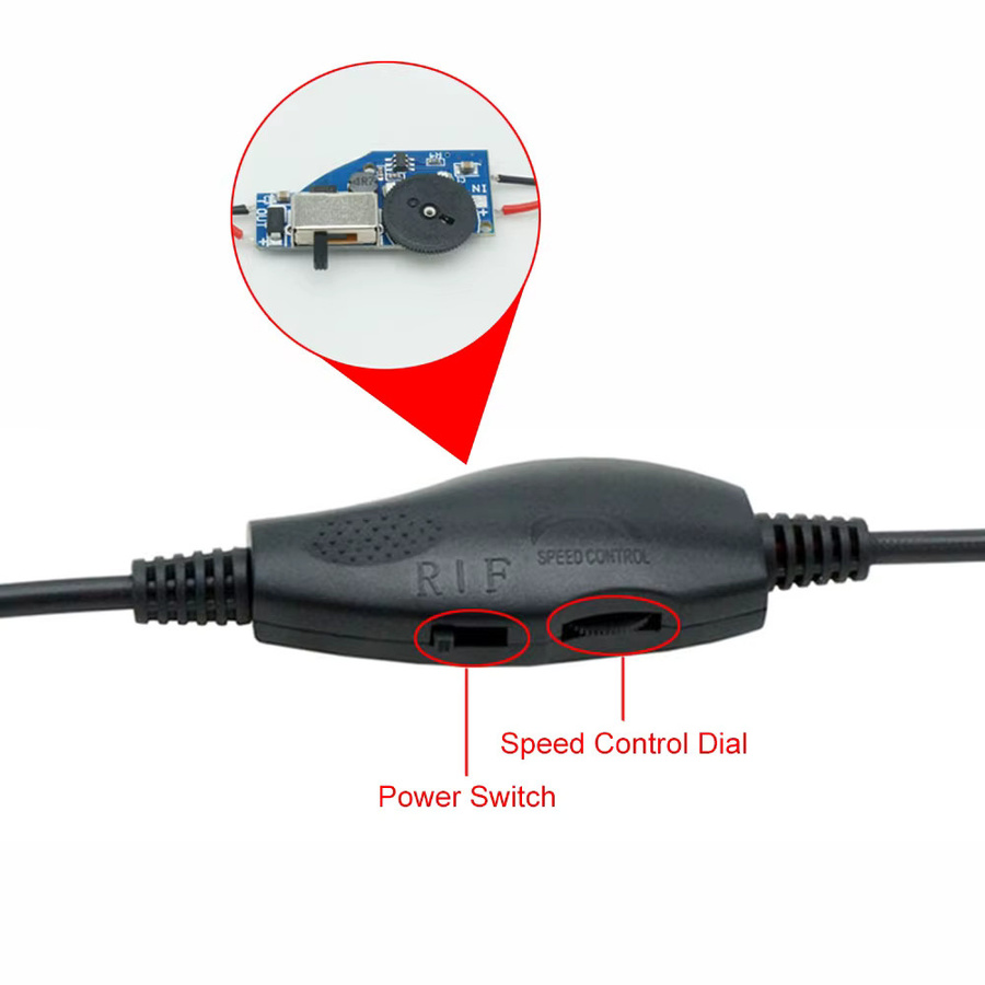 RGeek USB auf 4-Pin 5V Lüfteradapterkabel mit Drehzahlregelung in Schwarz - Bild 3