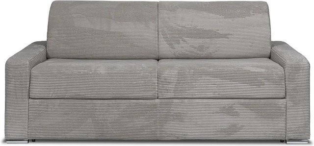Vente-unique Schlafsofa Calito Hellgrau Breite: 216 cm - Bild 1