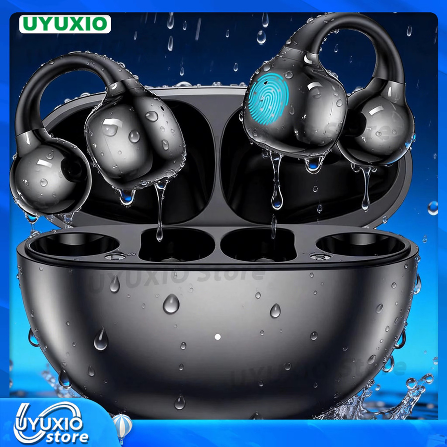 UYUXIO Clip-On Bluetooth 5.4 Ohrhörer XP7 Wasserdicht in Schwarz mit 72 Stunden Akkulaufzeit - Bild 2