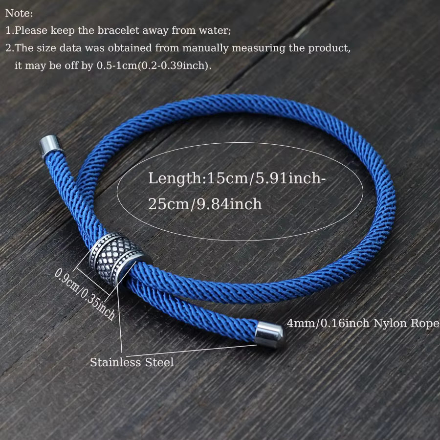 Noter Armband, Nylonseil, Edelstahl, Herren - Bild 2