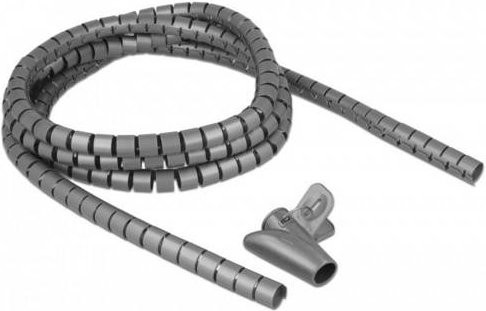 Delock Spiralschlauch aus Polyethylen in Grau, Durchmesser: 15 mm, Länge: 2,5 m - Bild 1