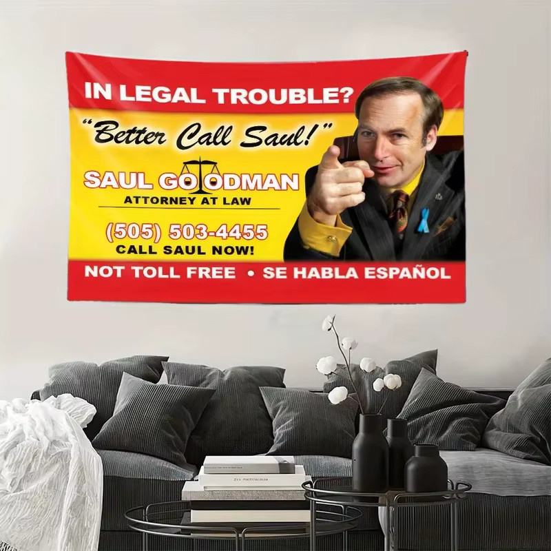 VIKAMA Wandteppich Saul Goodman Better Call Saul Wandbehang Motiv Multicolor B: 60 cm, H: 40 cm - Bild 3