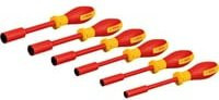 Bosch Professional VDE-Steckschlüssel-Set, 6-teilig, rot, Stahl - Bild 1