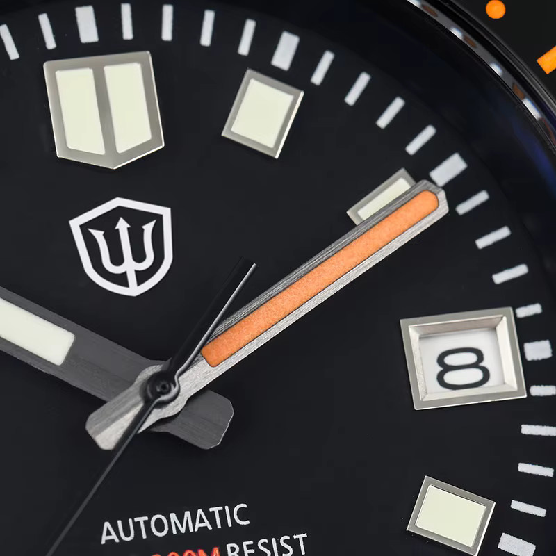 Watchdives Taucheruhr, Edelstahl, Automatik, Schwarz, Unisex - Bild 5