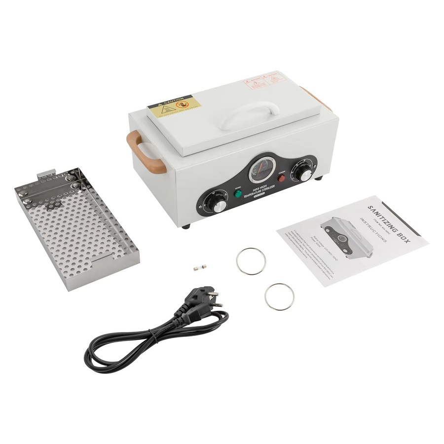 Sweetmile Hochtemperatur-Sterilisator aus Edelstahl in Weiß, 2,5 l, 300 W Desinfektionsgerät für Handtücher und Nagelwerkzeuge - Bild 2