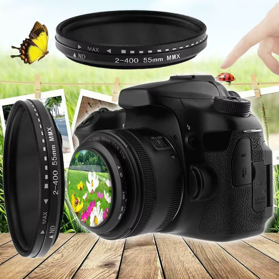 Etmakit Variabler ND-Filter ND2 bis ND400 in Schwarz für Kameraobjektive 37–82 mm - Bild 2