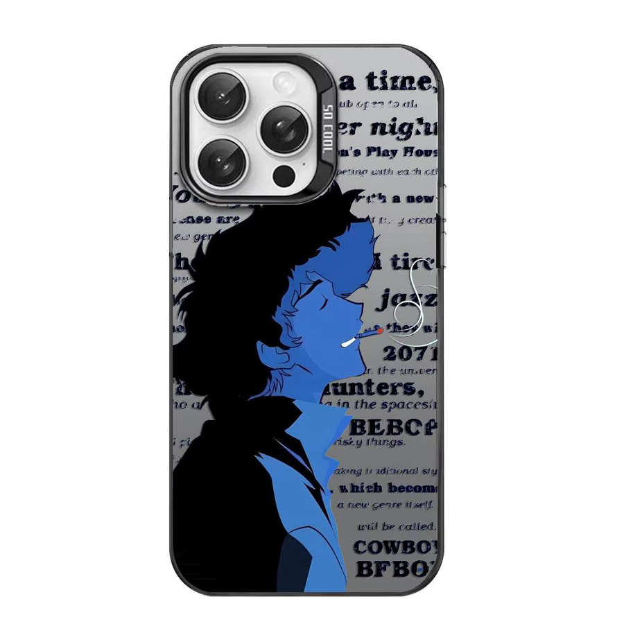 Cowboy Bebop Anime Handyhülle für iPhone 17 16 15 14 13 12 11 Pro Max Matte Laser Aurora stoßfeste Schutzhülle in Multicolour - Bild 4