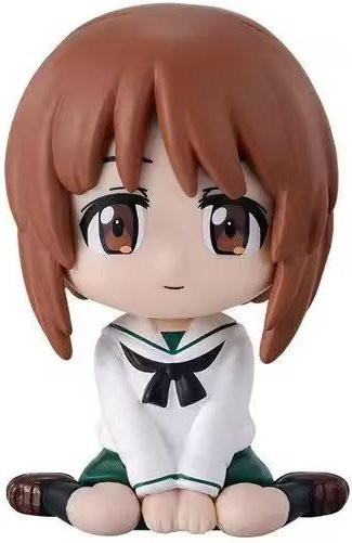 Girls und Panzer Nishizumi Miho Sitzende Figur, Sammlermodell Puppe, braun, ab 14 Jahren - Bild 1