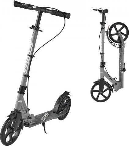 VEVOR Scooter Cityroller mit höhenverstellbarem Lenker Grau ab 8 Jahren - Bild 1