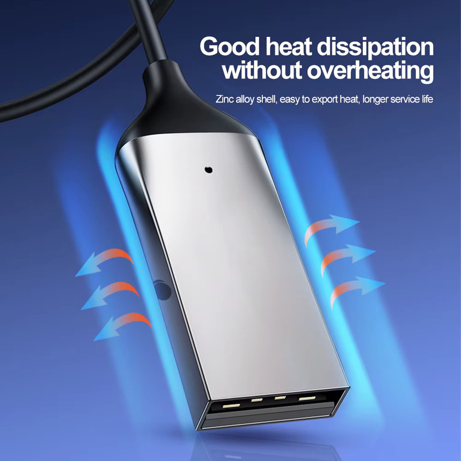 Kebidumei USB zu Bluetooth 5.0 Adapter mit 3,5mm Klinkenanschluss und eingebautem Mikrofon für dein Auto - Bild 5