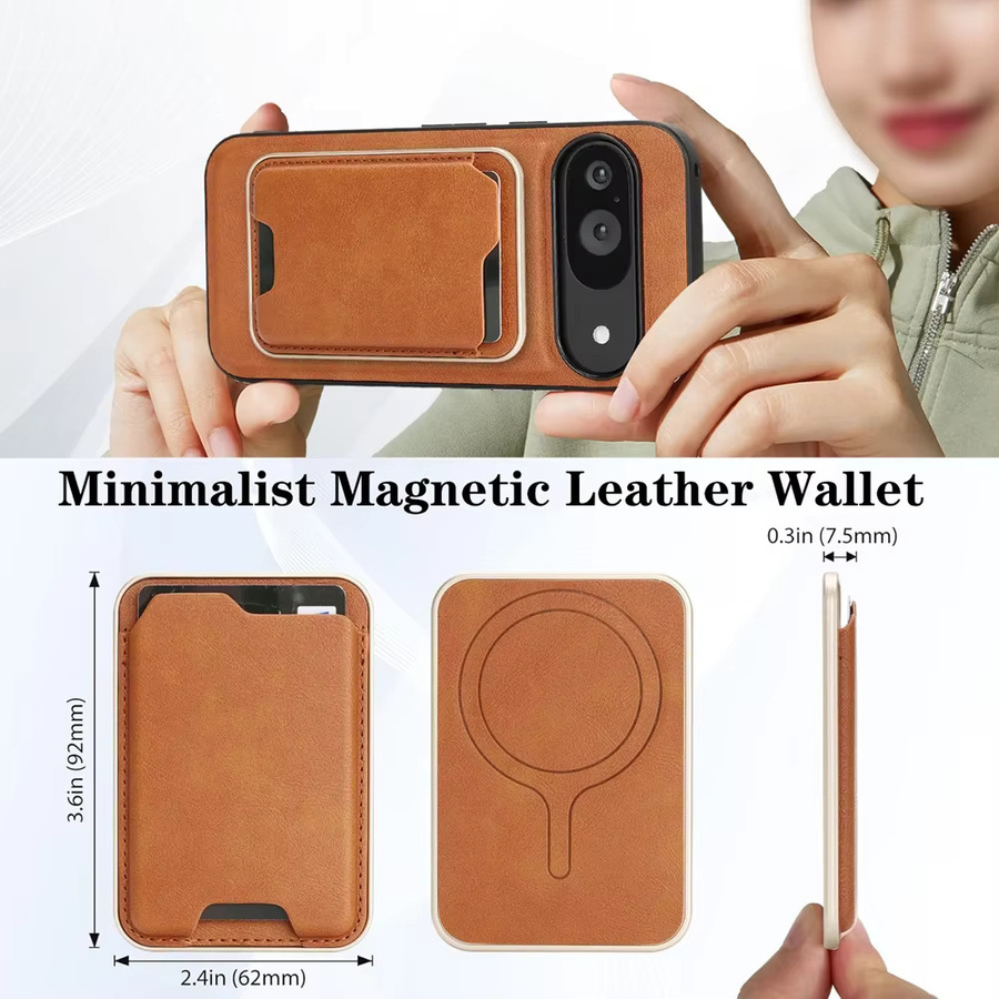 2in1 Business Leder Schutzhülle mit Magnetischem Lademodus und Kartenhalter für Google Pixel 10, 9, 8, Pro und XL in Blau - Bild 3