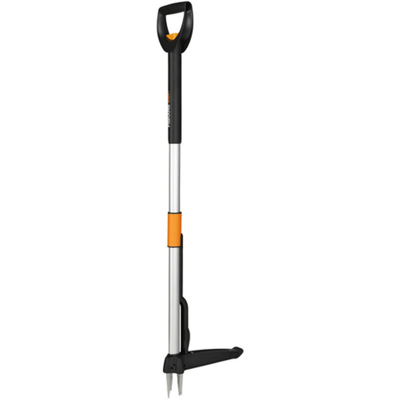 Fiskars Smartfit Teleskop Unkrautstecher in Schwarz und Orange aus Stahl und Kunststoff, Höhe: 102 cm, Breite: 31,5 cm - Bild 2
