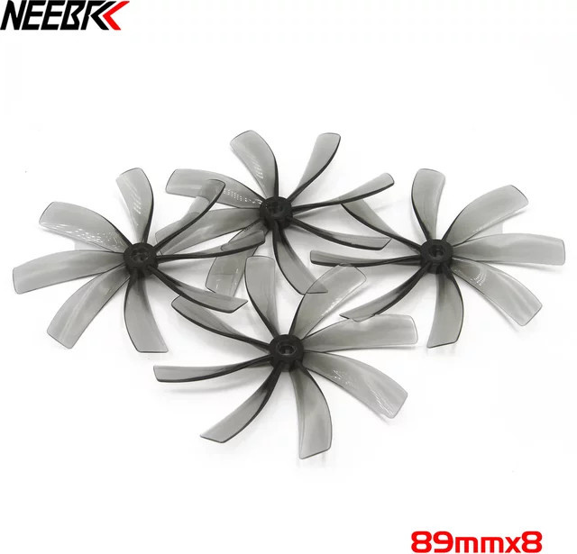 NEEBRC 8-Blade Cinewhoop Propeller 3,5 Zoll mit 5mm Welle, 2 Paare CW/CCW für FPV Racing Drohnen und Quadcopter - Bild 1