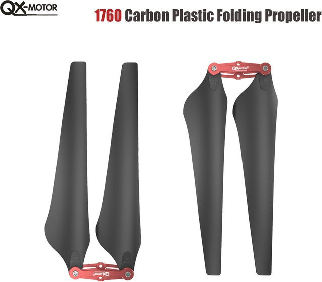 QX-MOTOR Carbon Fiber Folding Propeller 1552 1760 in Schwarz für DJI S800 S900 S1000 EVO Multicopter Drohnen und FPV Racing - Bild 1