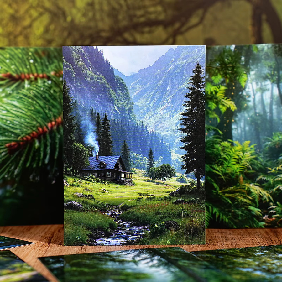 Etori Life Scrapbook Papier mit Jungle Green Pflanzenmuster für DIY Bastelarbeiten und Fotoalben - Bild 5