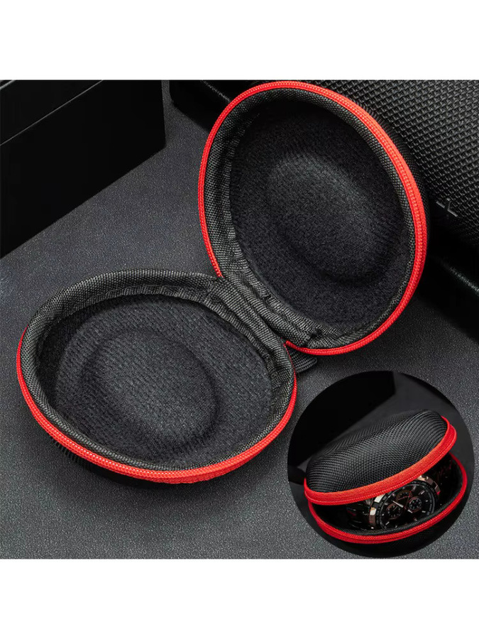 OAKCHARM Uhrenaufbewahrung, Edelstahl, Schwarz Rot, Unisex - Bild 3
