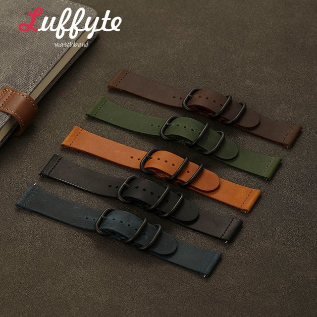 Uhrenarmband luffyte, Crazy-Horse-Leder, Herren, Vintage, 20 mm, 22 mm - Bild 1