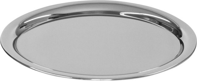 Schneider Serviertablett aus Edelstahl in Silber, oval, Länge: 26,5 cm, Breite: 19,5 cm - Bild 1