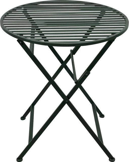 Lesli Klapptisch Viva a Vida Rund aus Stahl in Grün, Durchmesser: 60 cm - Bild 1