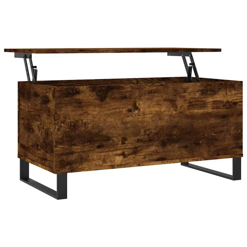 Vidaxl Couchtisch Modern in Geräuchertem Eichen-Design, Farbe Braun, B/T/H: 90 x 44,5 x 45 cm - Bild 3