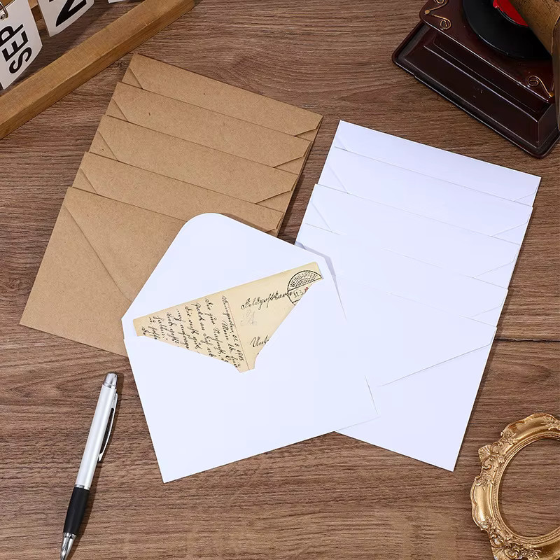 50 Stück selbstklebende Kraftpapier-Umschläge von YANWEIBAN in Braun, B: 19 cm, H: 14 cm - Bild 2