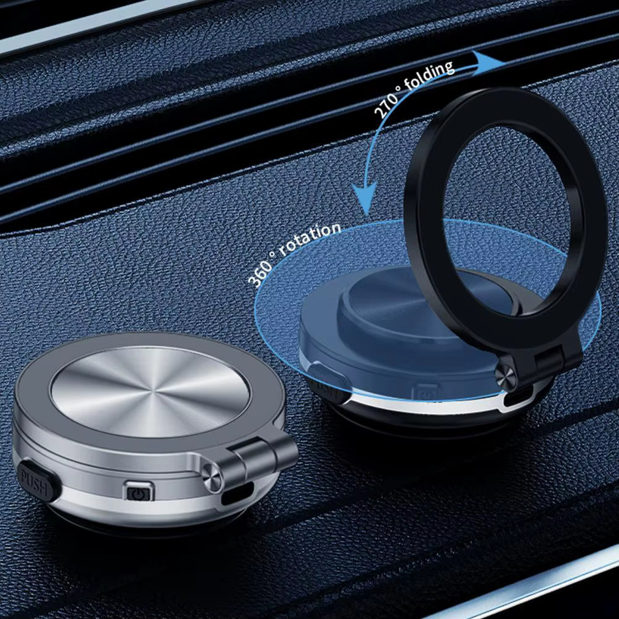 S16 Magnetische Doppelseitige Auto-Handyhalterung für die Mittelkonsole in Schwarz - Bild 5