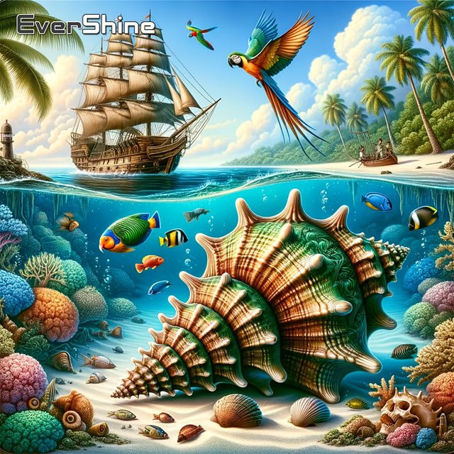 EverShine DIY Diamantmalerei Schiff Landschaft Mosaik Set in Mehrfarbig, Rund, Durchmesser: 20 cm - Bild 1