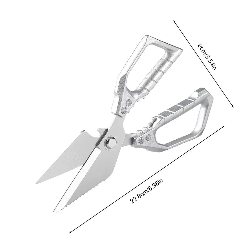 Dobeli Küchenschere aus Edelstahl in Silber für Geflügel und Fisch - Bild 3