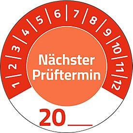 Avery Zweckform Prüfplakette 7904 Nächster Prüftermin zum Selbereintragen, rot, Ø 30 mm, 80 Stück - Bild 1