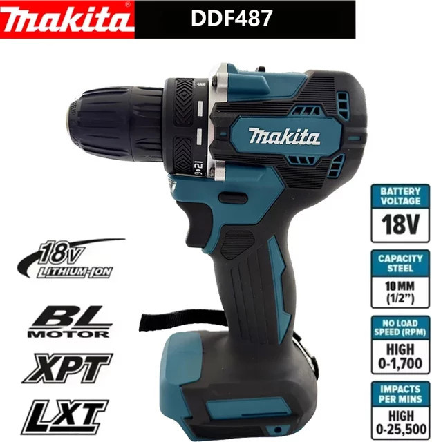 Makita DDF487 18V Akku-Bohrschrauber mit bürstenlosem Motor kompatibel mit Makita LXT 18V Akkusystem - Bild 1